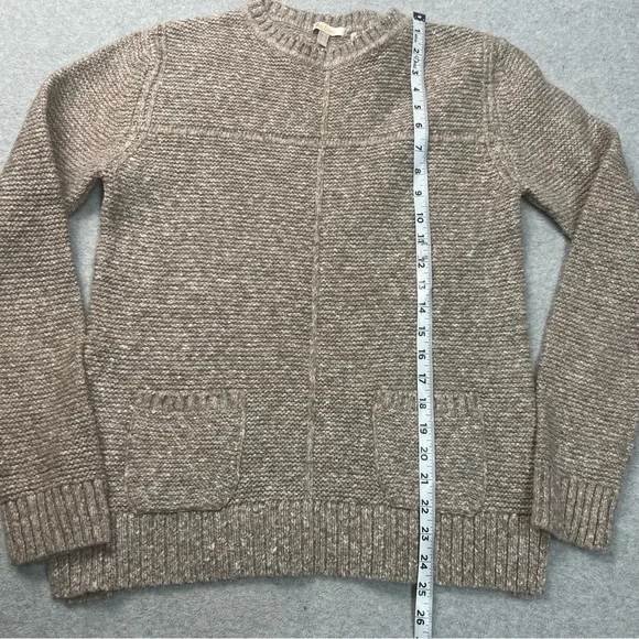 Barbour Sweater Womens 8 Brown Malvern Crew Neck Pullover Long Sleeve Knit - Picture 2 of 7